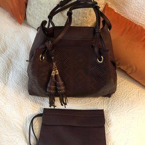 Cutout Shoulder Bag with Clutch